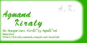 agmand kiraly business card